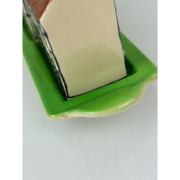 Beswick England 1940s Tudor-Style Cottages Salt Pepper & Sugar Set on Tray VTG - Picture 12 of 16